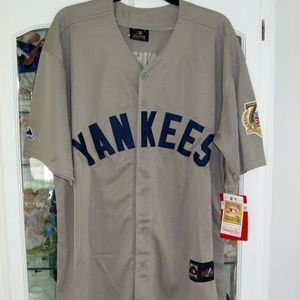 NEW MITCHELL & NESS NEW YORK YANKEES #7 MICKEY MANTLE GRAY XL JERSEY A BEAUTY